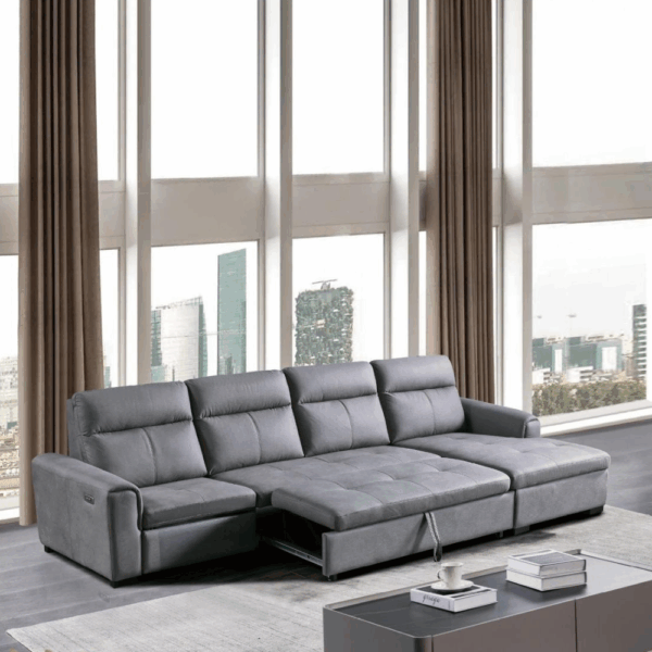 S049-北境藍沙發|沙發|電動沙發|皇品傢俱工作坊