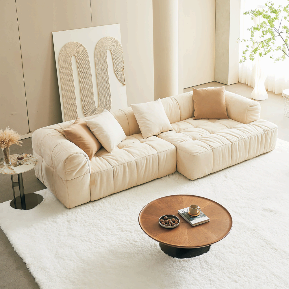 S052-2241奶油沙發|沙發|皇品傢俱工作坊