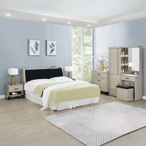 E015-迪雅茵系列|床組|床頭櫃|化妝台|收納櫃|斗櫃|衣櫃|系統櫃|皇品傢俱工作坊