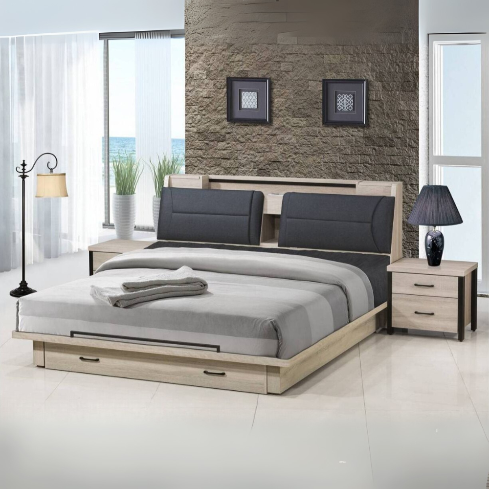 E010-貝莉系列|床組|床頭櫃|化妝台|收納櫃|斗櫃|系統櫃|衣櫃|皇品傢俱工作坊