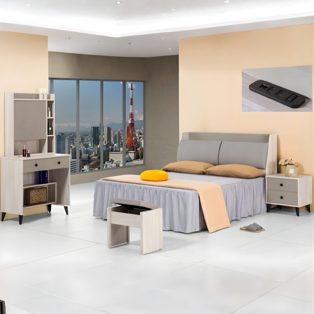 E016-馬克思系列|床組|床頭櫃|衣櫃|化妝台|系統櫃|皇品傢俱工作坊