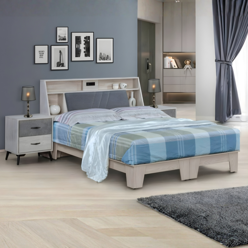 E017-奧斯陸系列|床組|床頭櫃|衣櫃|化妝台|系統櫃|斗櫃|收納櫃|皇品傢俱工作坊