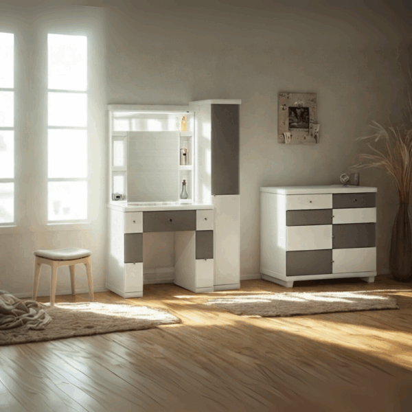 E007-水仙系列|化妝台|收納櫃|系統櫃|皇品傢俱工作坊