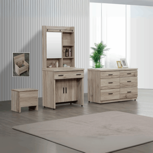 E008-全家系列|化妝台|收納櫃|系統櫃|皇品傢俱工作坊