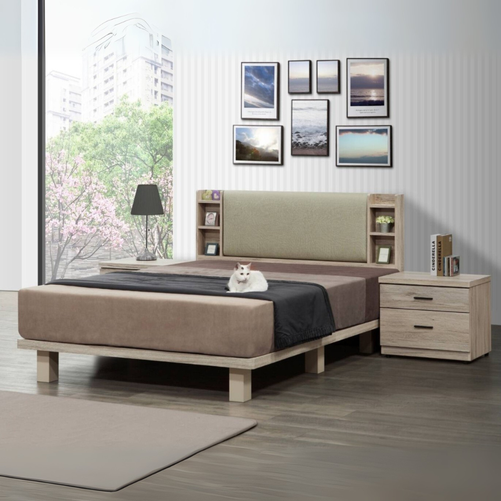 E008-全家系列|床組|床頭櫃|系統櫃|皇品傢俱工作坊