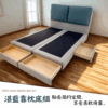 H023-湛藍靠枕床組|床頭|床組|床架|皇品傢俱工作坊