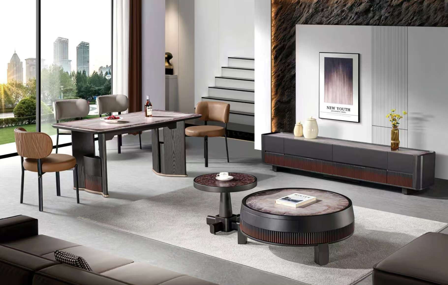 A012-序合系列|茶几|電視櫃|餐桌椅|皇品傢俱工作坊