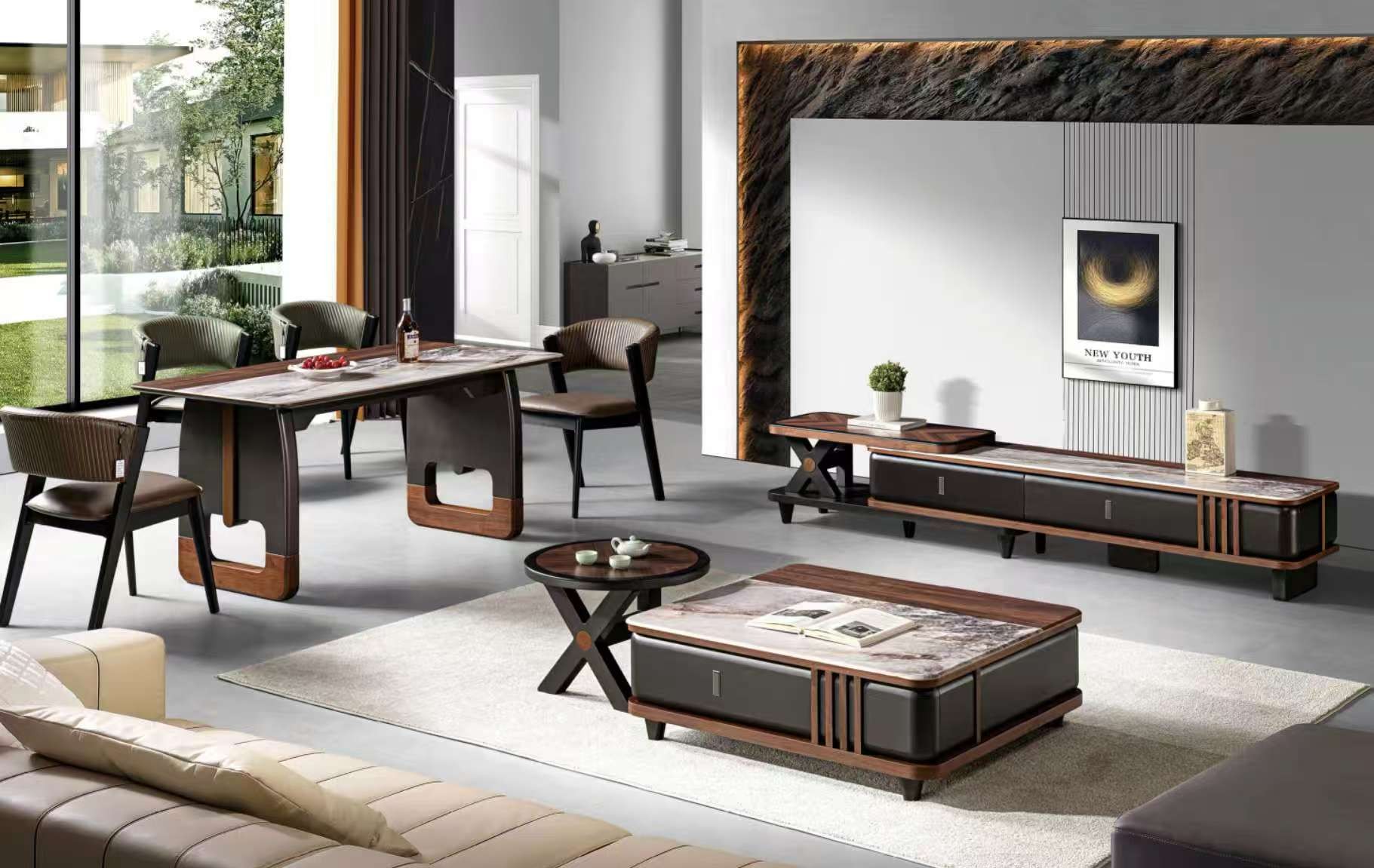 A011-時敘系列|茶几|電視櫃|餐桌椅|皇品傢俱工作坊