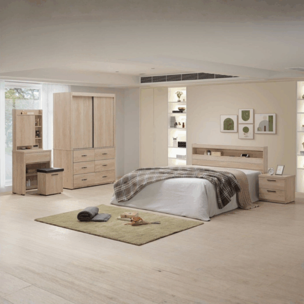 E021-歐麥嘉系列|床組|床頭櫃|衣櫃|化妝台|系統櫃|皇品傢俱工作坊