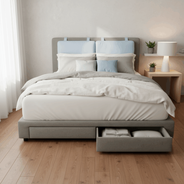 H011-雲舒機能床組|床頭|床組|床架|皇品傢俱工作坊