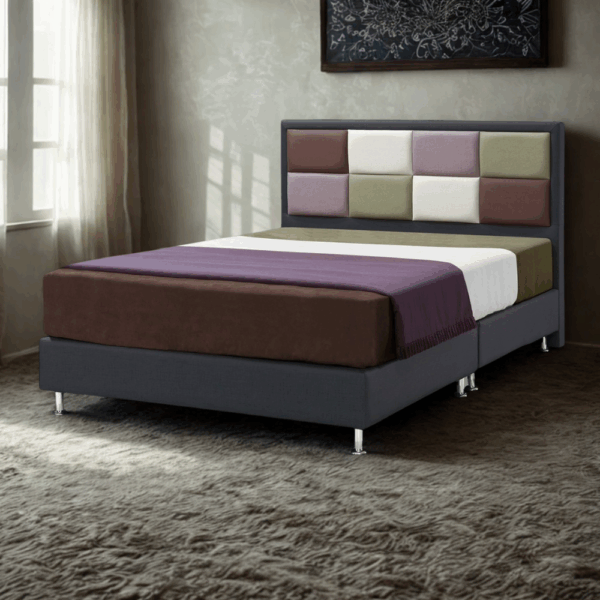 H013-拼色藝術床組|床頭|床組|床架|皇品傢俱工作坊