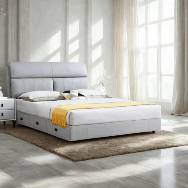 H026-銀月儲藏床組|床頭|床組|床架|皇品傢俱工作坊