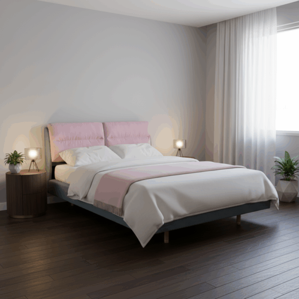 H031-粉黛柔光床組|床頭|床組|床架|皇品傢俱工作坊