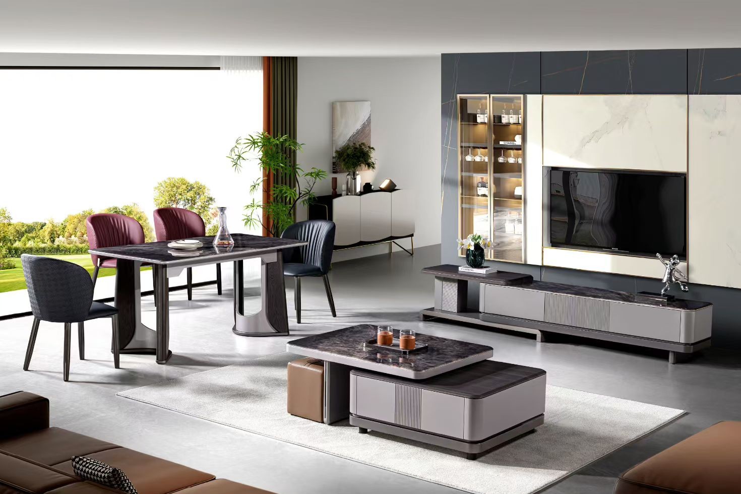 A024-維度系列|茶几|電視櫃|餐桌|餐椅|皇品傢俱工作坊