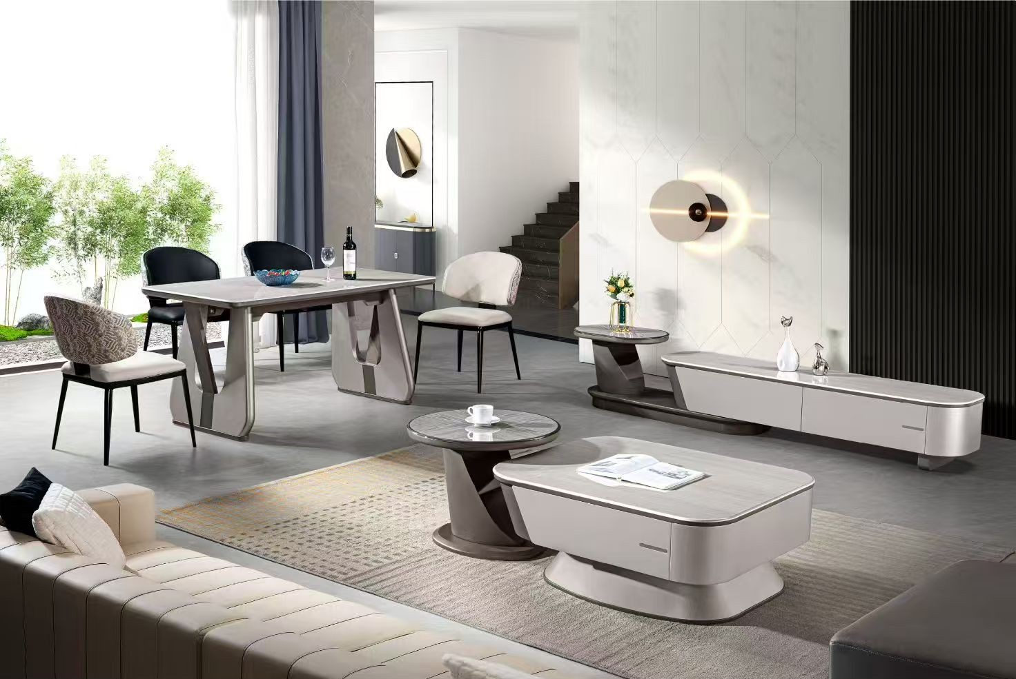 A016-未來序系列|茶几|電視櫃|餐桌|餐椅|皇品傢俱工作坊