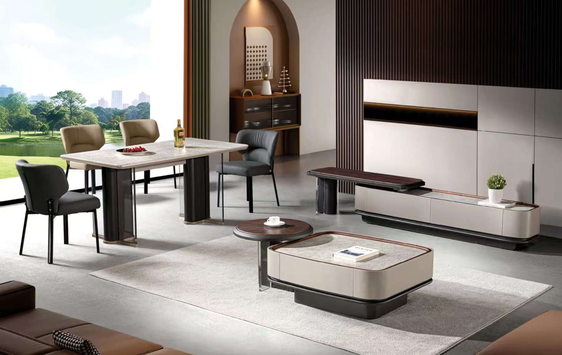 A013-方圓系列|茶几|電視櫃|餐桌椅|皇品傢俱工作坊