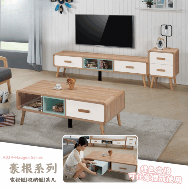 A034-豪根系列-茶几|電視櫃|收納櫃|皇品傢俱工作坊