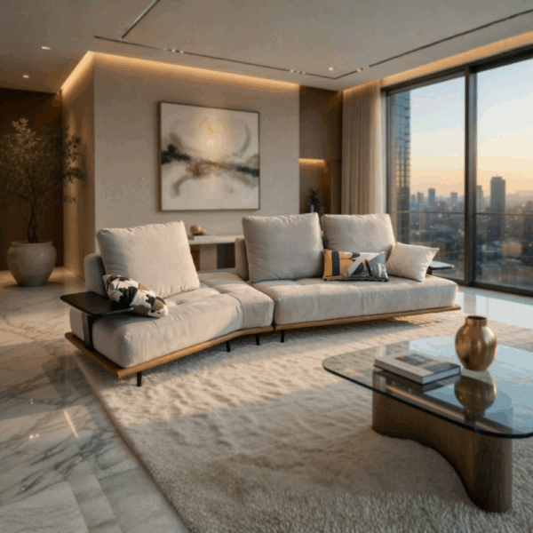 S114-6313浮光木語沙發 Lumina Wood Sofa|沙發|網紅沙發|皇品傢俱工作坊