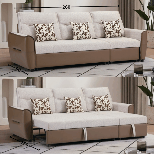 S145-2515#奧維亞多功能沙發床Auvia Multi-Function Sofa|沙發|沙發床|多功能沙發床|收納沙發|皇品傢俱工作坊