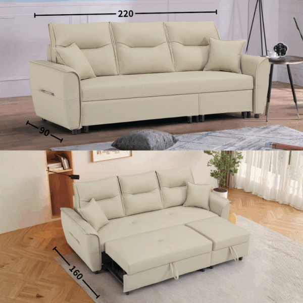 S145-2515#奧維亞多功能沙發床Auvia Multi-Function Sofa|沙發|沙發床|多功能沙發床|收納沙發|皇品傢俱工作坊